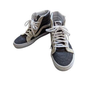 Vans Women's Black High-Cut Lace-Up Skateboard Shoes Size 8